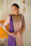 Shehrnaz - Leni Blush Anarkali Set - SHK-1563 - Tea pink - Chiffon - 3 Piece