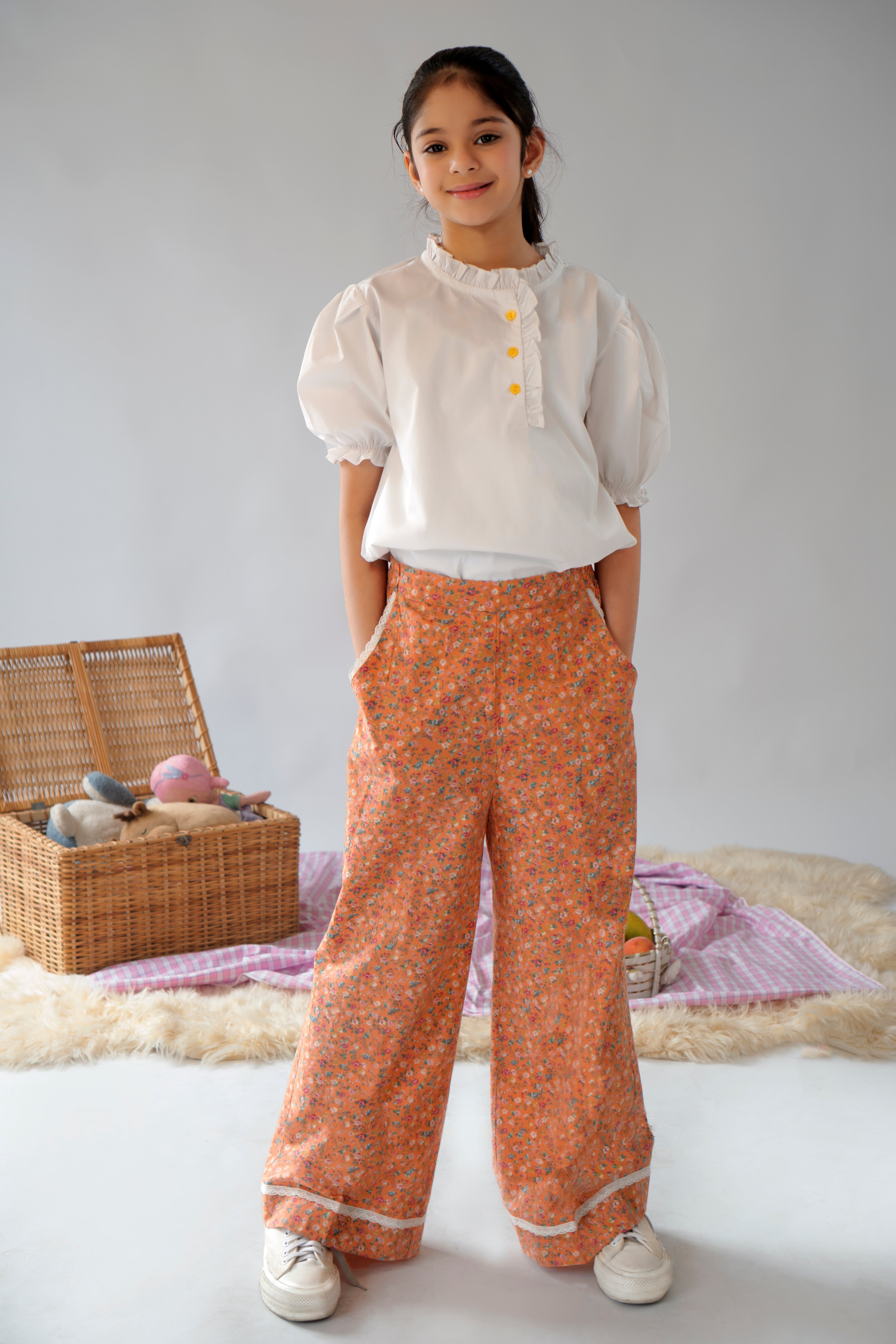 Hummingbirds - Peach Meadow Pants - Cotton Lawn - 1 Piece