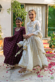 Cheeco Chic - Cotton Silk Frock For Girl - White - 3 Piece