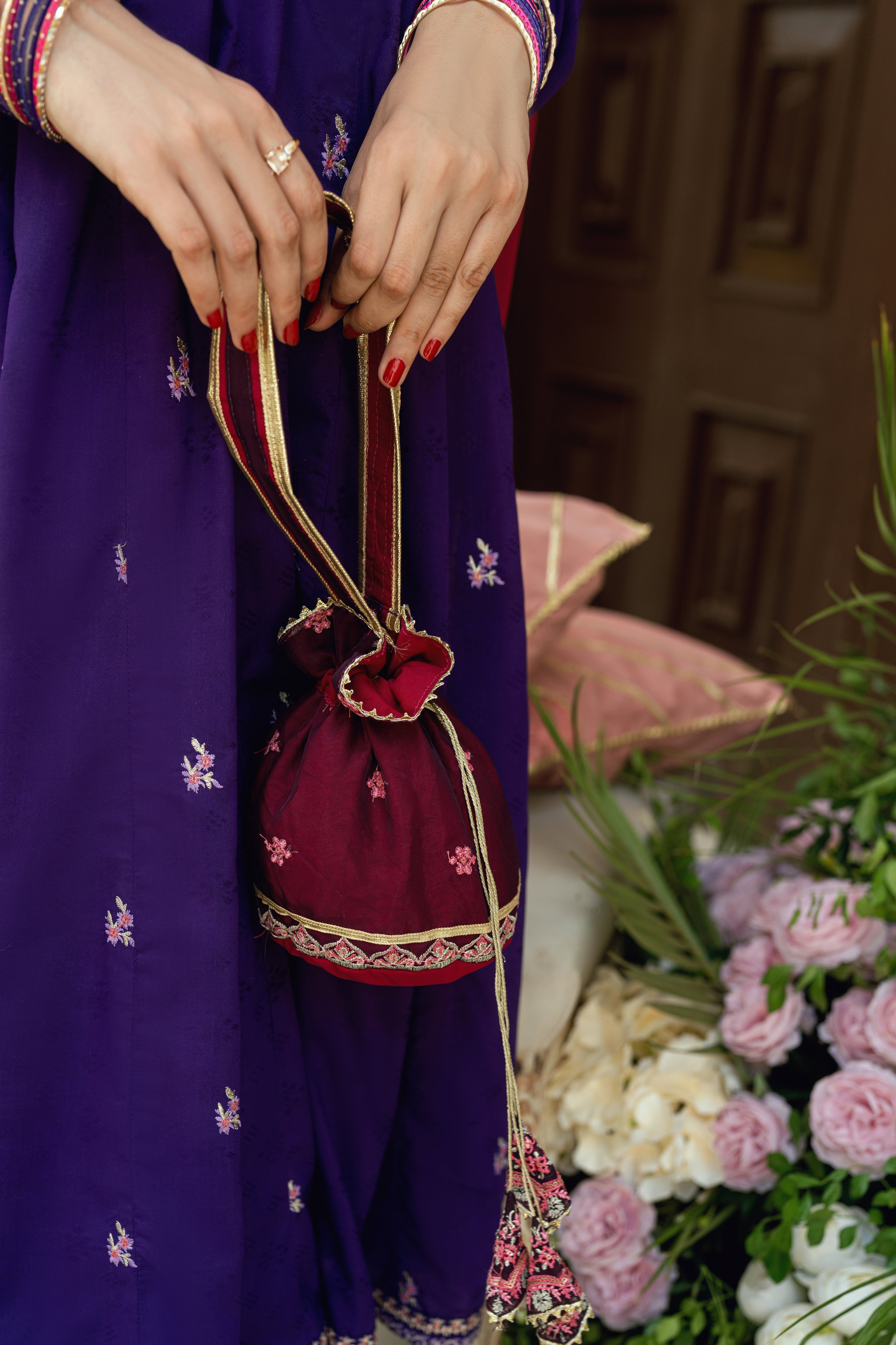 Omal by Komal - Malaika - Purple - 3 Piece