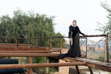 Syah - Smoked Pattern Maxi - Silk - Black - 1 Piece