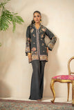 Shamaeel - Moonlit Orchid Viscose Silk Suit For Women - Black - 2 Piece
