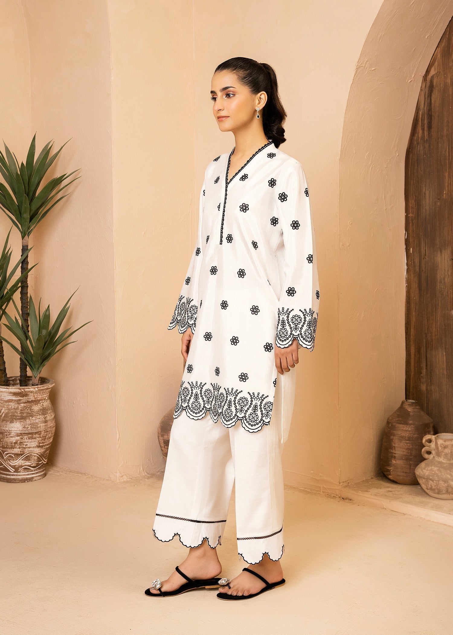 Allure by IH - JUNE - White - Raw Silk - 2 Piece