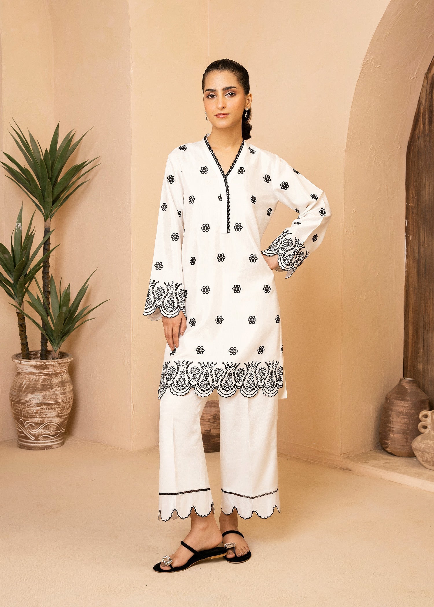 Allure by IH - JUNE - White - Raw Silk - 2 Piece