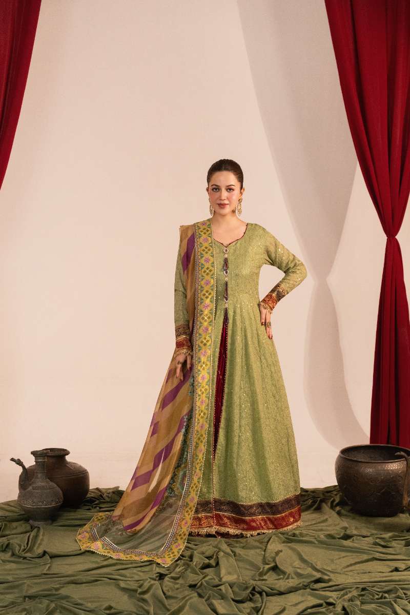 Zaaviay-Mint Oasis-Mint Green-Chikankari-3 Piece