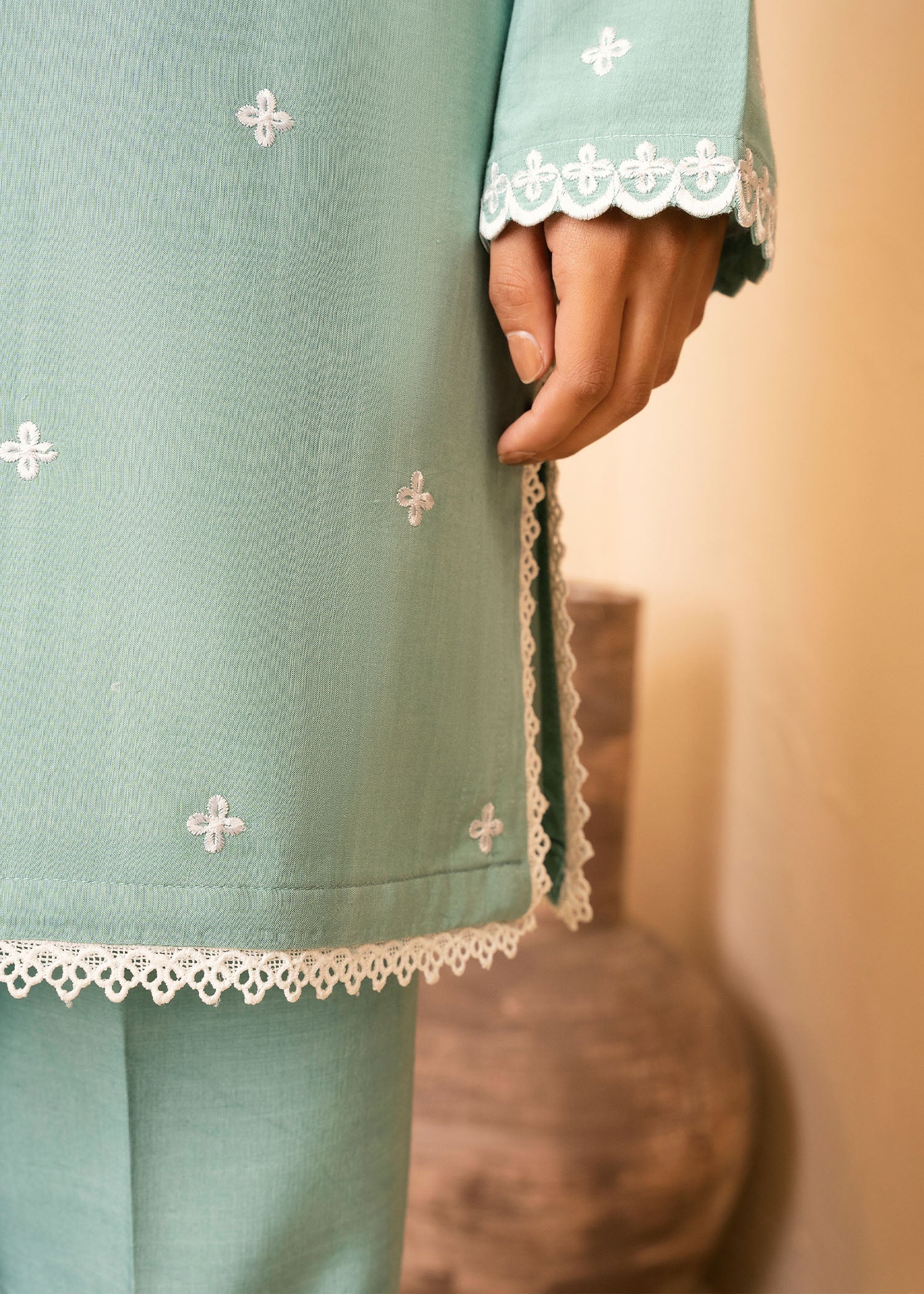 Allure by IH - CLARA - Aqua Blue - Raw Silk - 2 Piece