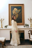 Nilofer Shahid - Areej Organza - Off White - 3 Piece