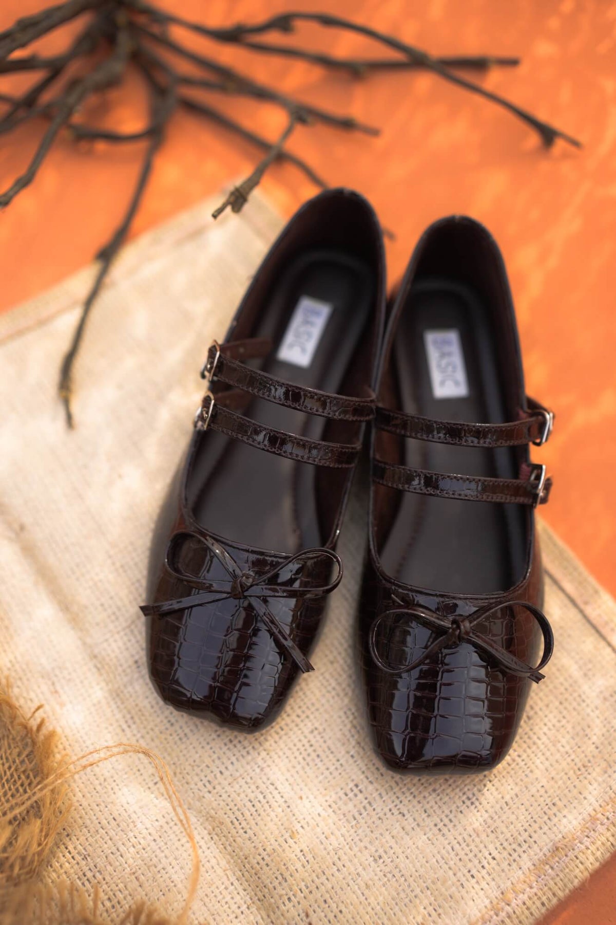 Basic by Chapter 13 - Mary Jane | Mocha Croc For Women - Chocolate Brown