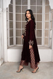 Laleen Marigold Suit Maroon 3 Piece