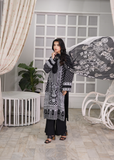 Aroshlay - Noir Essence Printed Lawn Suit For Women - Black - 3 Piece