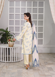 Aroshlay - Soft Dune Printed Lawn Suit For Women - EggShell - 3 Piece