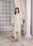Aroshlay - Emerald Bloom Printed Lawn Suit For Women - Tea Green - 3 Piece