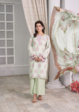 Aroshlay - Emerald Bloom Printed Lawn Suit For Women - Tea Green - 3 Piece
