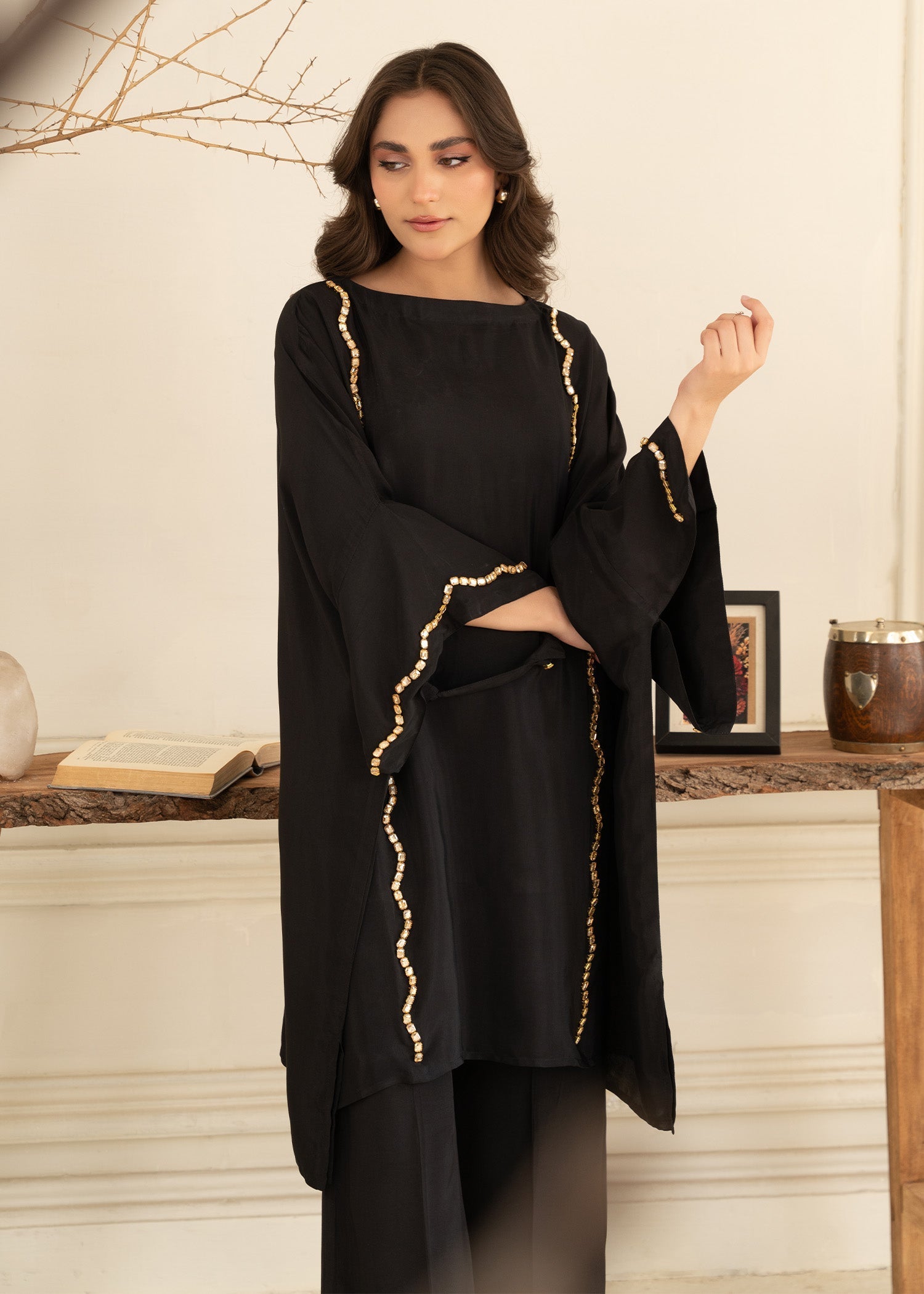 Allure by IH - NEHMA - Black - Thai Silk - 2 Piece