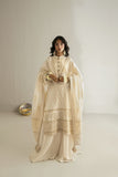 Shehrnaz - Dhakai Pearl Bloom Ivory Suit For Women - Off-White