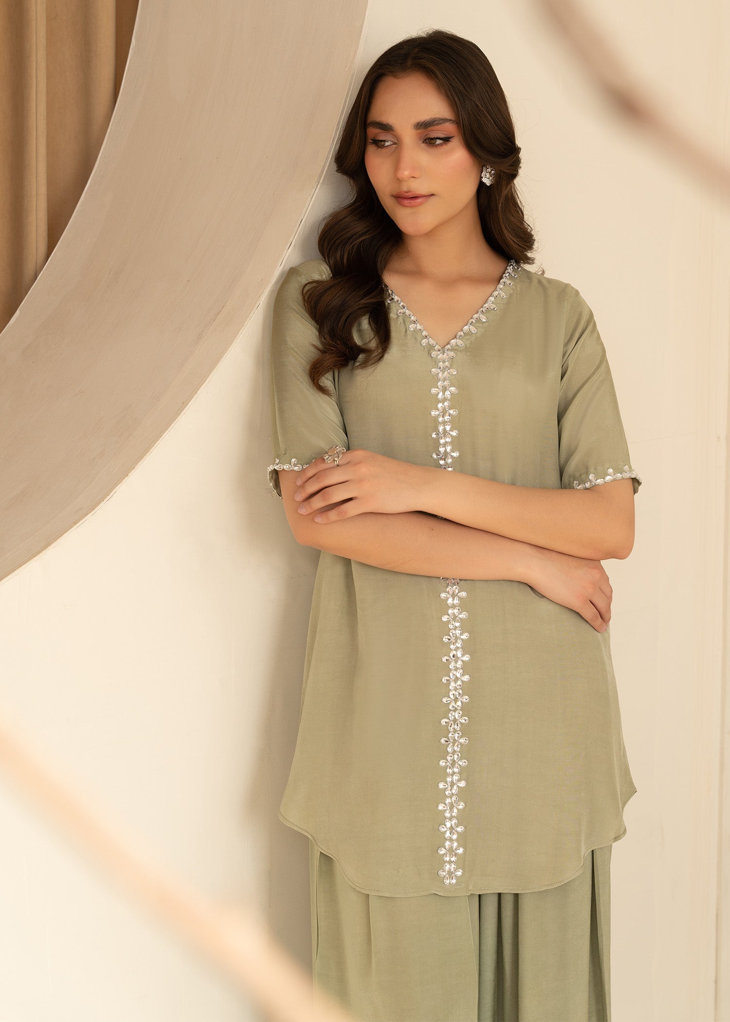 Allure by IH - NORA - Pastel Green - Thai Silk - 2 Piece