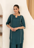 Allure by IH - AYZAL - Teal - Thai Silk - 2 Piece