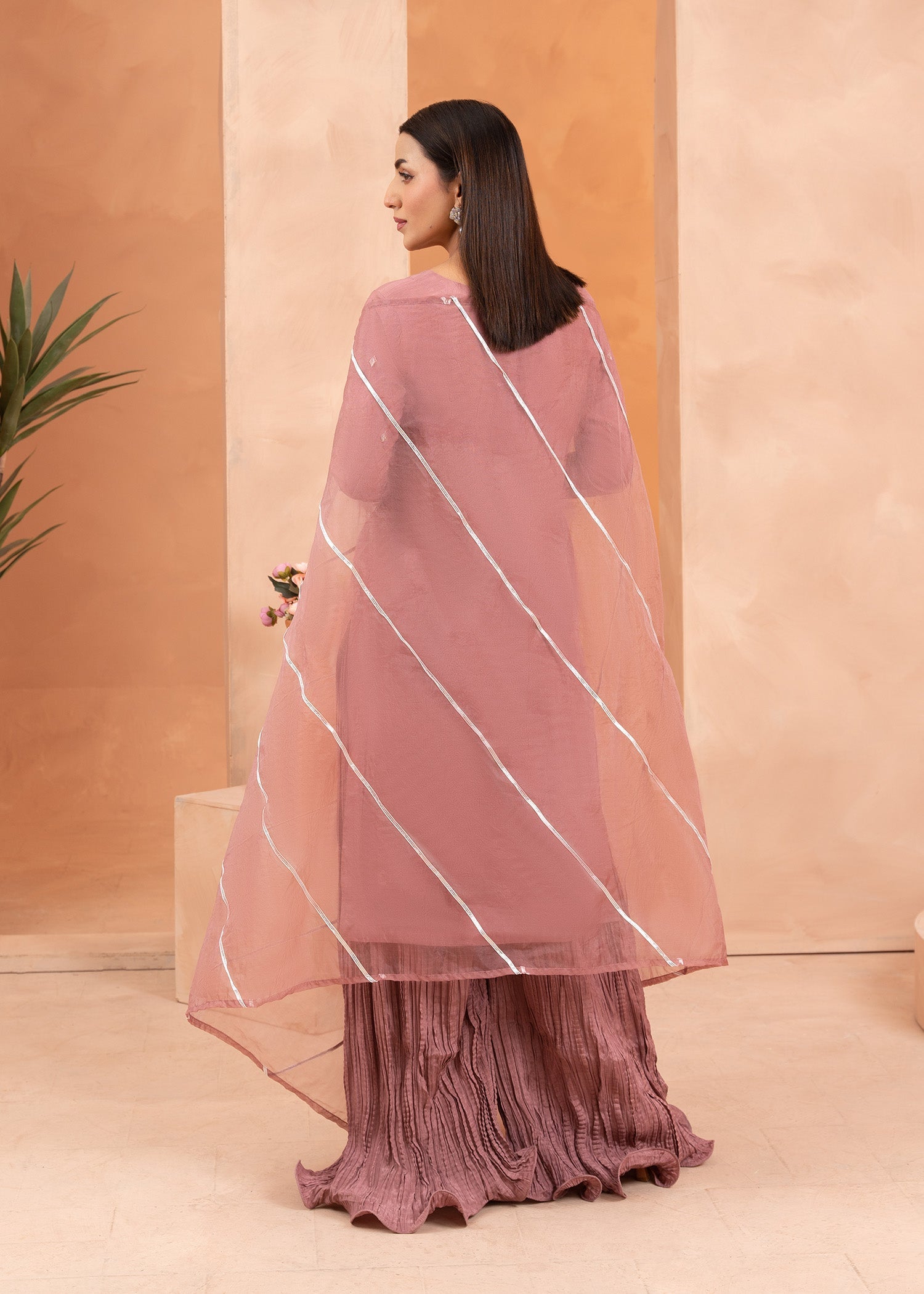 Allure by Ih - EDENA - Mauve - Raw Silk - 3 Piece