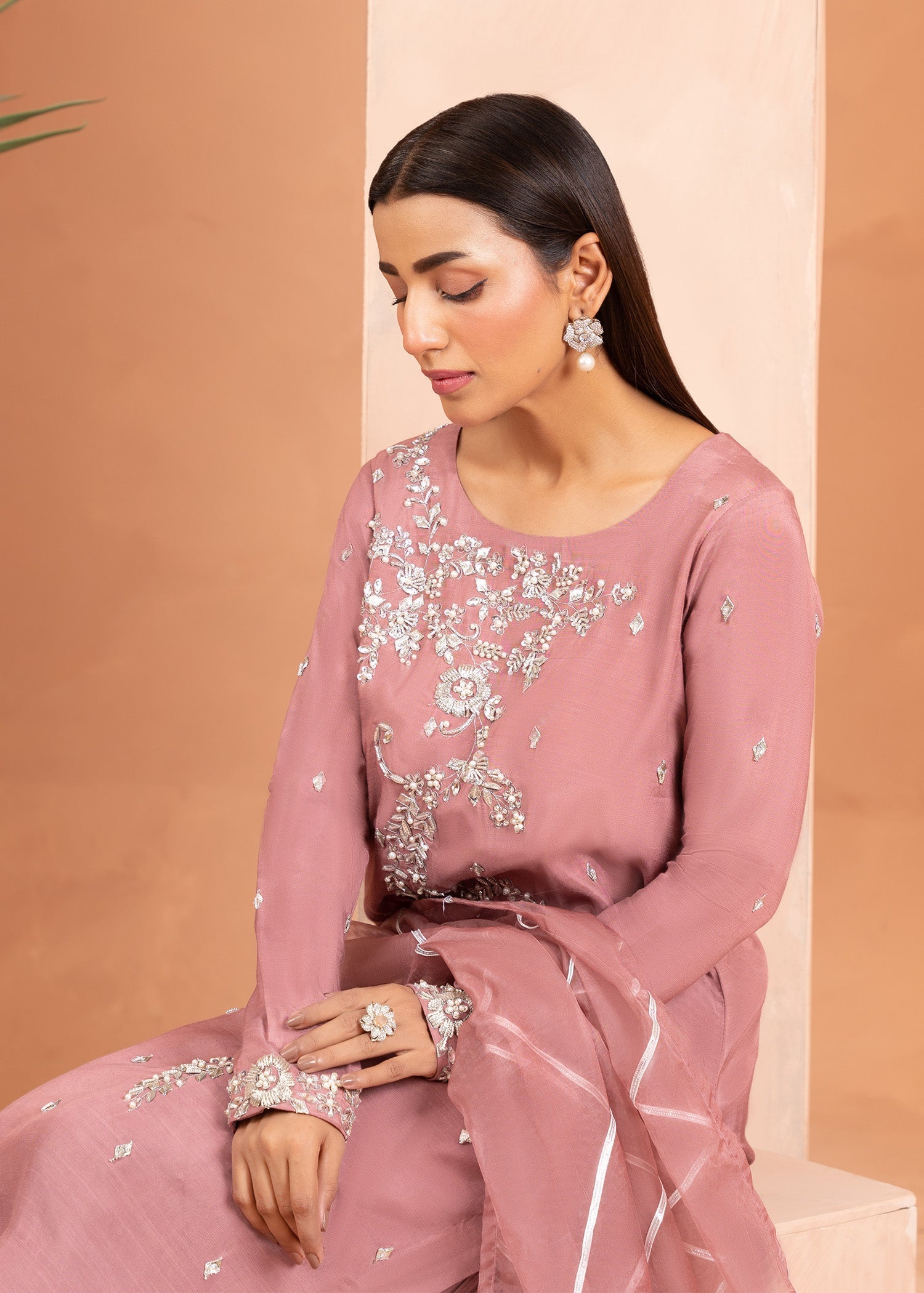 Allure by Ih - EDENA - Mauve - Raw Silk - 3 Piece
