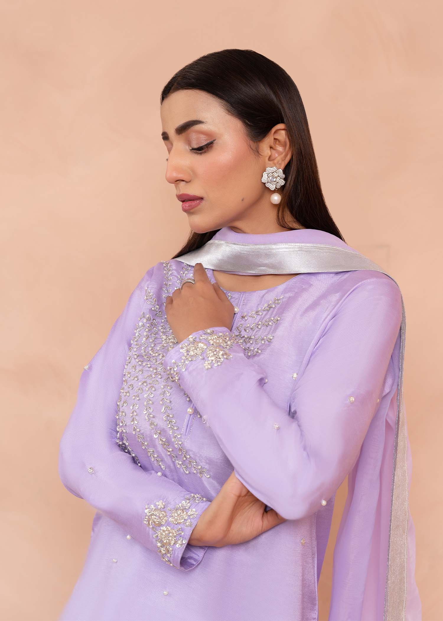 Allure by Ih - PASHA - Lilac - Raw Silk - 3 Piece