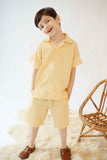 Hummingbirdspk - Pale Peach cotton - Cuban Collar Shirt - 1 Piece