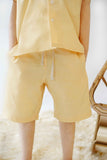 Hummingbirdspk - Pale Peach cotton Chambray Shorts - 1 Piece