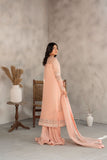 Laleen - Rosee Organza Sharara For Women - Peach Pink - 3 Piece