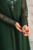 Laleen - Inara Chiffon Suit For Women - Bottle Green - 3 Piece
