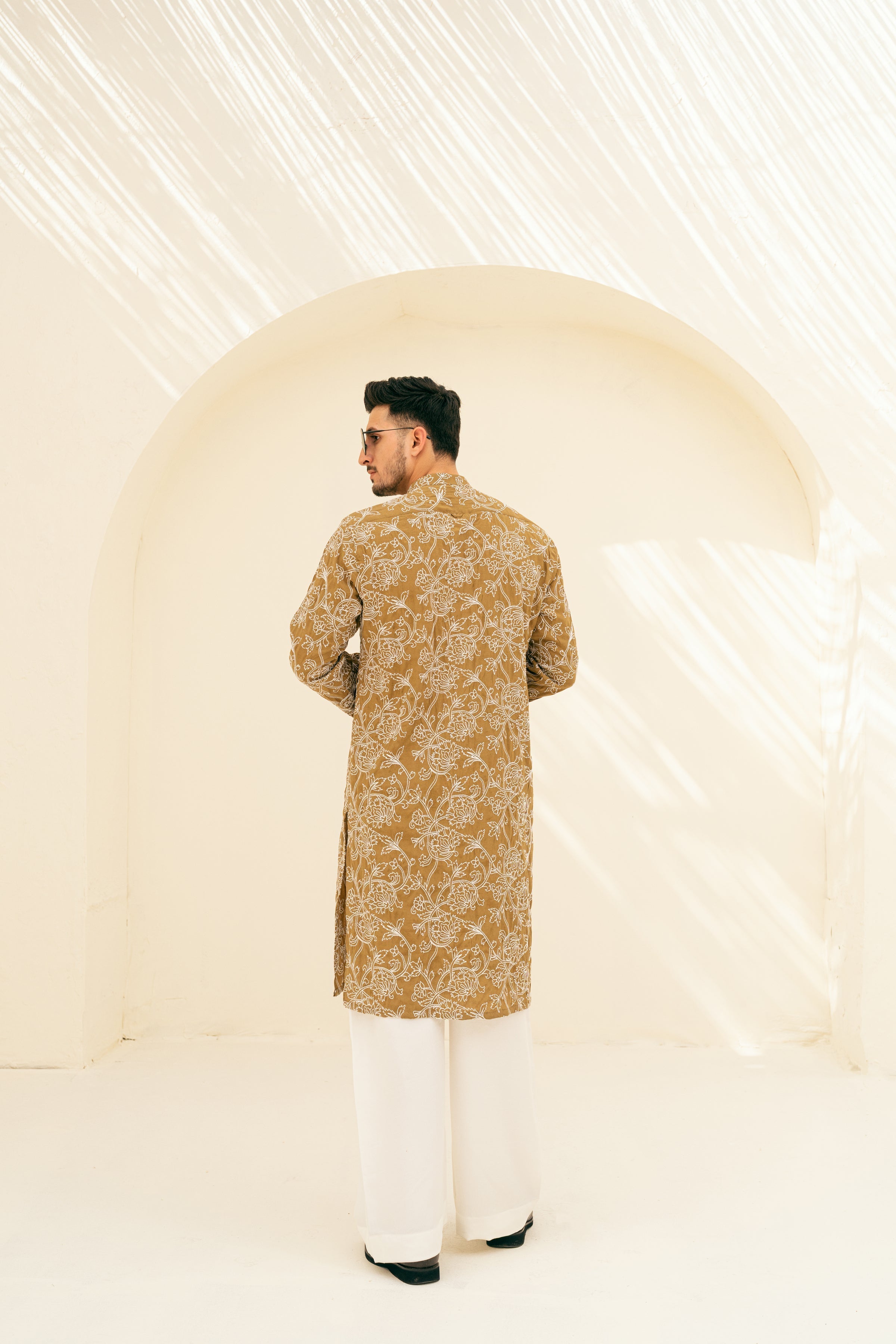 DEEPAK & FAHAD - Zayden - Gold & White - cotton-silk - 2 Piece