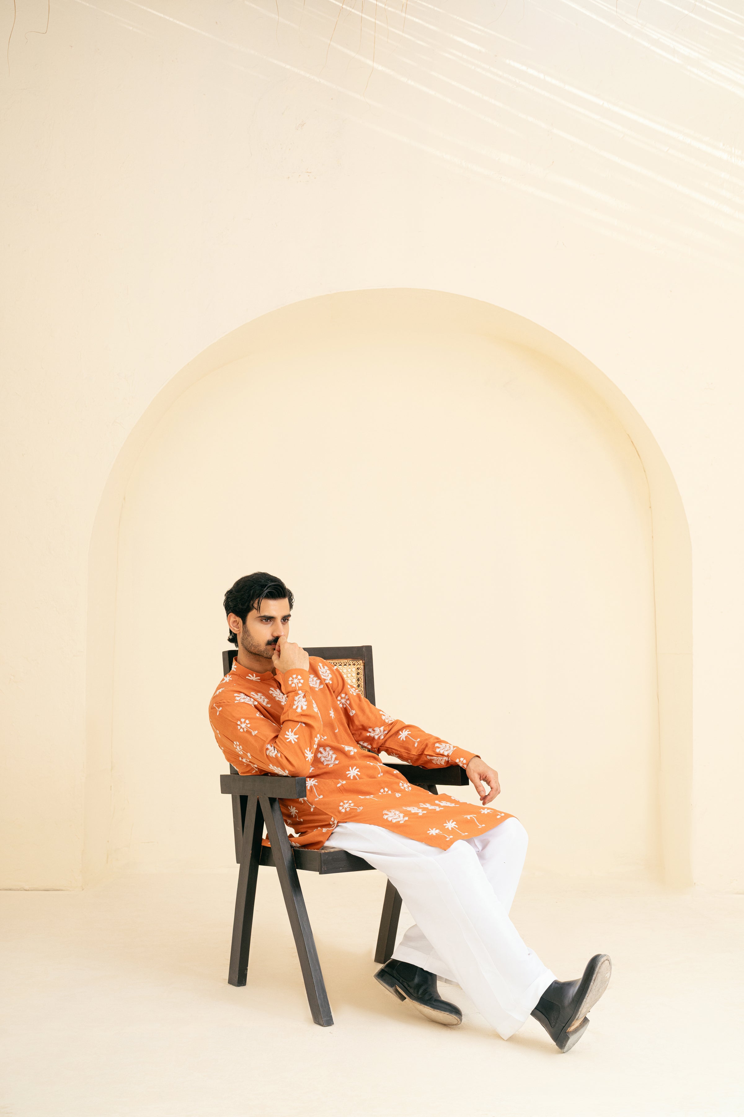 DEEPAK & FAHAD - Rumi - Orange - cotton - 2 Piece