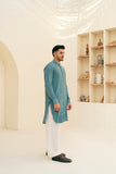 DEEPAK & FAHAD - Zaym - Blue & White - cotton - 2 Piece