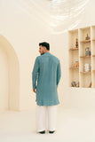 DEEPAK & FAHAD - Zaym - Blue & White - cotton - 2 Piece