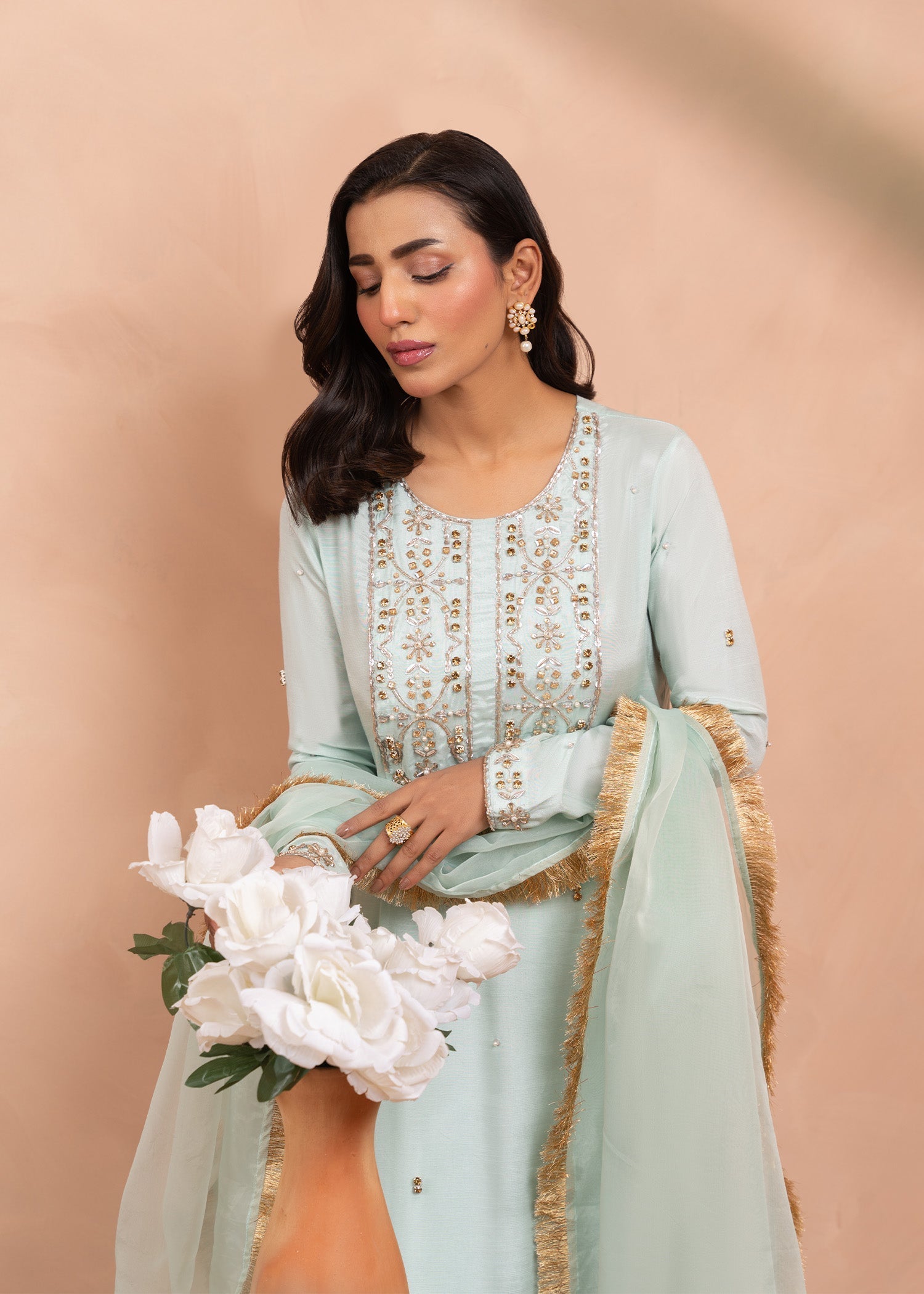 Allure by Ih - ALYSA - Mint - Raw Silk - 3 Piece