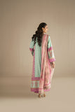 Shehrnaz - Pure Medium Silk Celadon Rose Gulbahar Suit For Women - Mint Green & Fuchsia