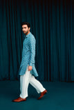 DEEPAK & FAHAD - Aven - Blue & White - cotton - 2 Piece