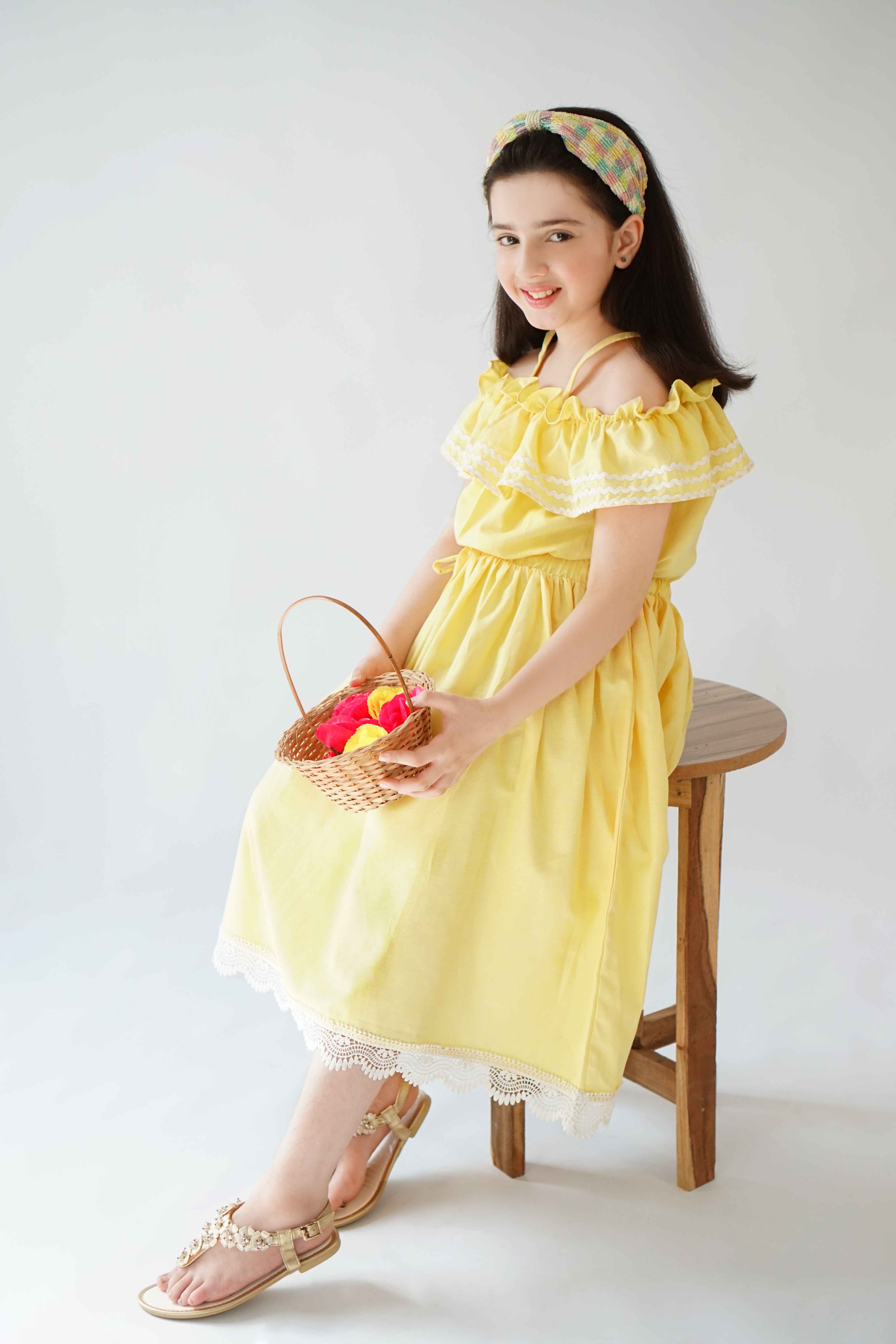 Hummingbirdspk - Sun-kissed Yellow Dress - 1 Piece