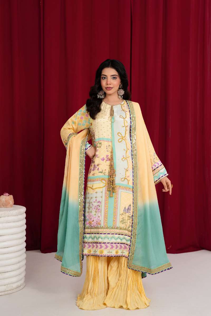 Zaaviay - Lemon Pop Splash Suit For Women - Yellow - 3 Piece