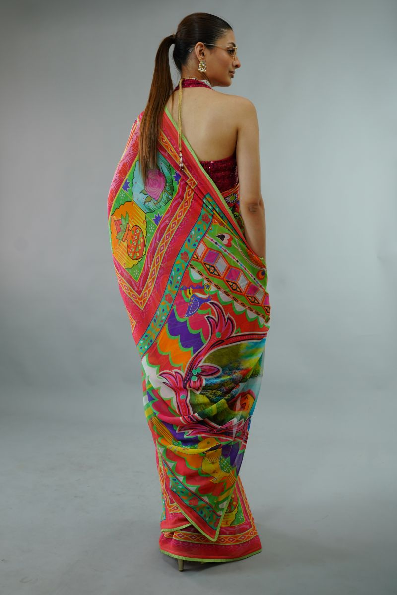 Gulabo - Pink Sequins Blouse - SEQUINCE & Net - 1 Piece