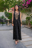 Alishba Kashif - Zarnoor Silk Suit For Women - Black - 2 Piece