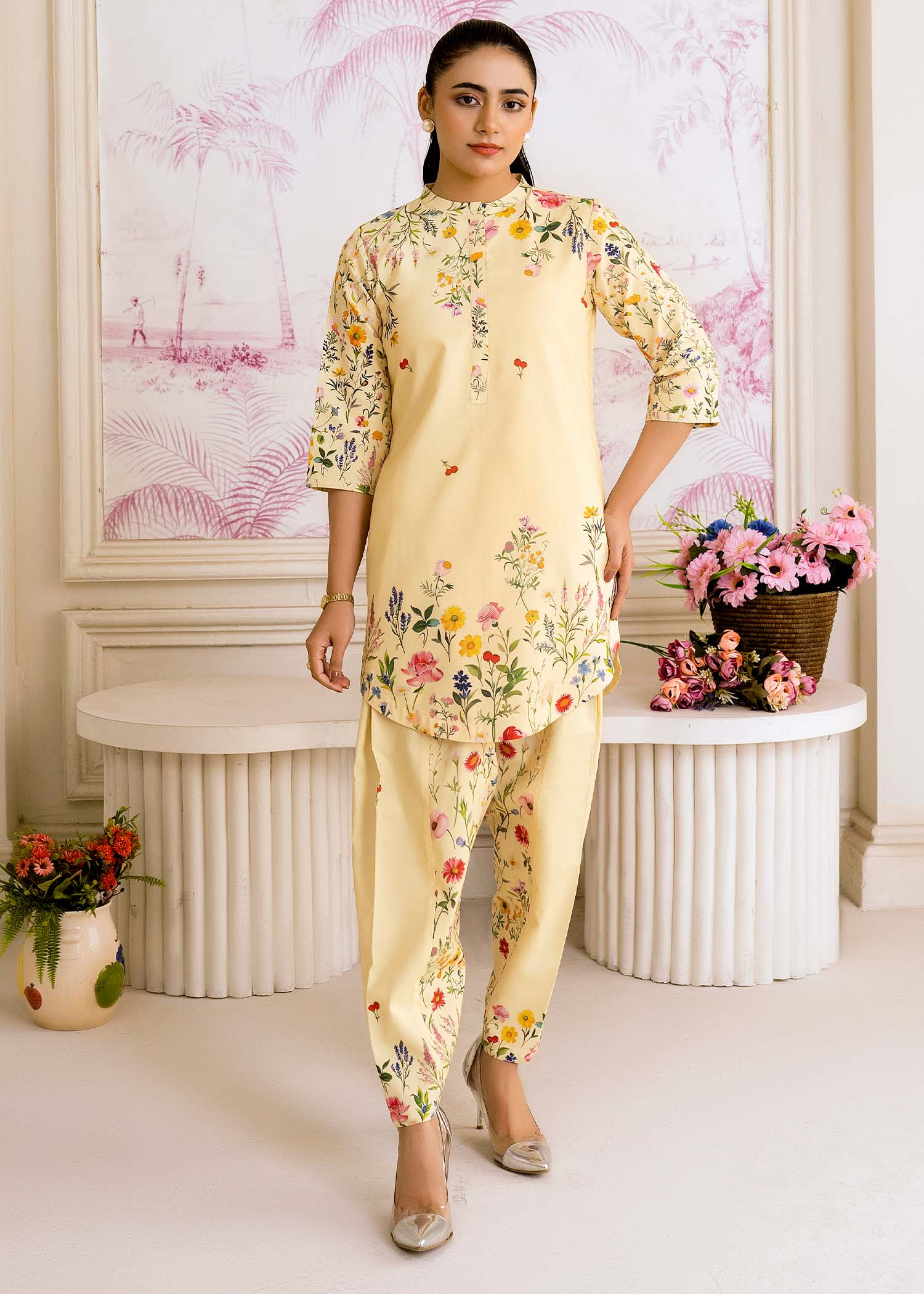 Allure by IH - BLOSSOM - Lemon - Lawn Silk - 2 Piece