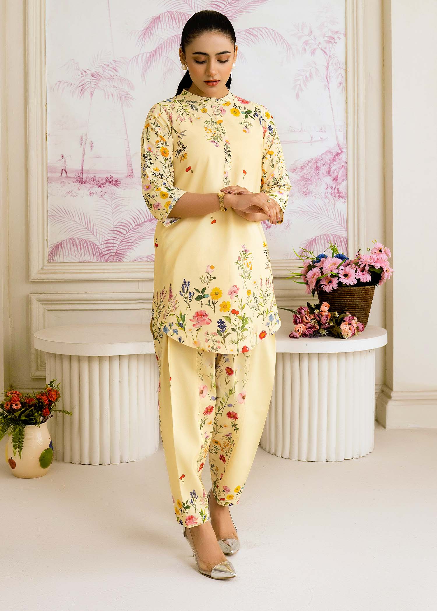 Allure by IH - BLOSSOM - Lemon - Lawn Silk - 2 Piece