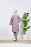 Ayla Studio - Chambray Embroidered Suit For Women - Liliac - 2 Piece