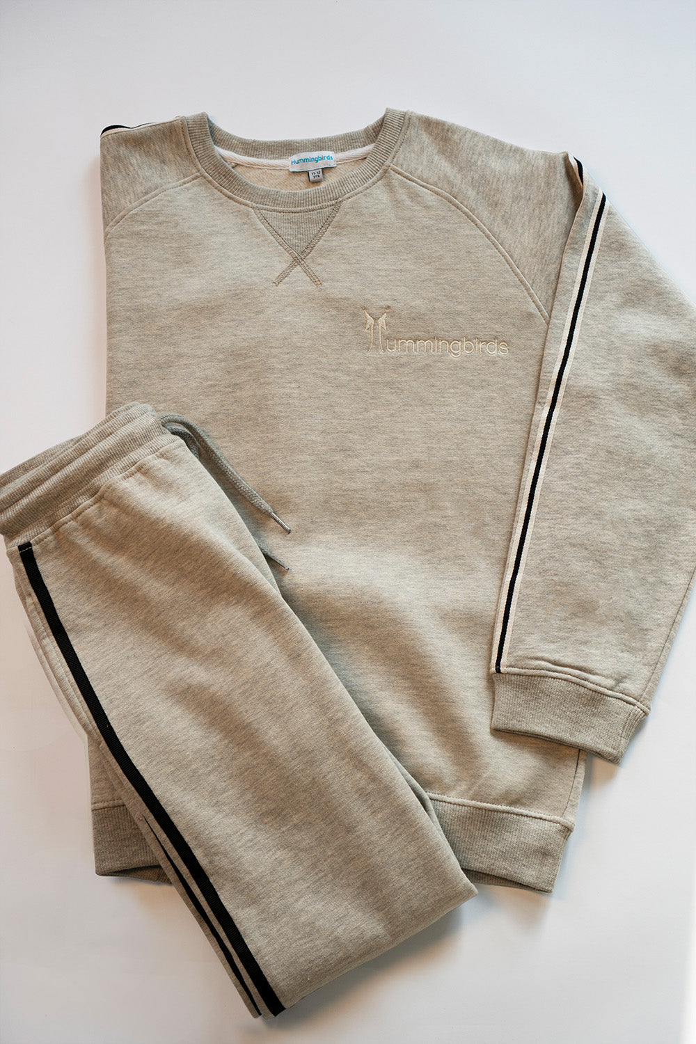 Hummingbirdspk - Heather Grey Sweat Shirt & Pants - Cotton - 2 Piece