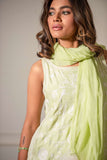Yasmin Zaman - Butter Sheesha mat finish Suit For Women - Apple Green  - 3 Piece