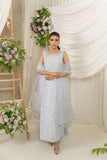 Alishba Kashif - Nureh - Powder Blue - Tusser Silk - 3 Piece