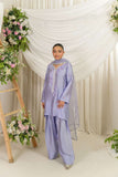 Alishba Kashif - Sahar - Lavender - Tusser Silk - 3 Piece