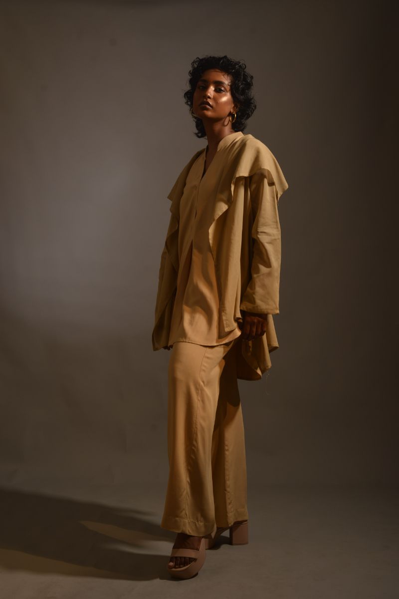 Gulabo - SANDSTONE DUSTER COAT - Swiss Lawn - Beige - 1 Piece