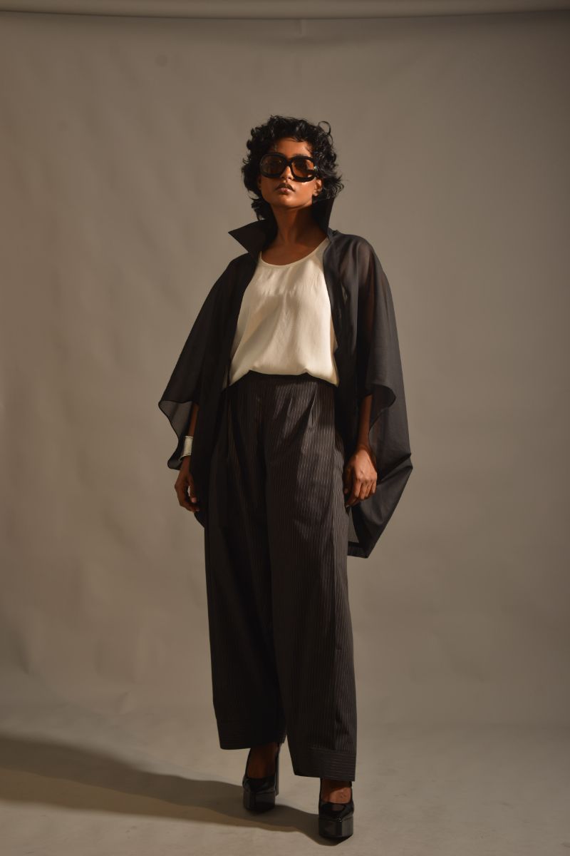 Gulabo - SABLE JACKET - PURE COTTON SWISS LAWN - BLACK - 1 Piece