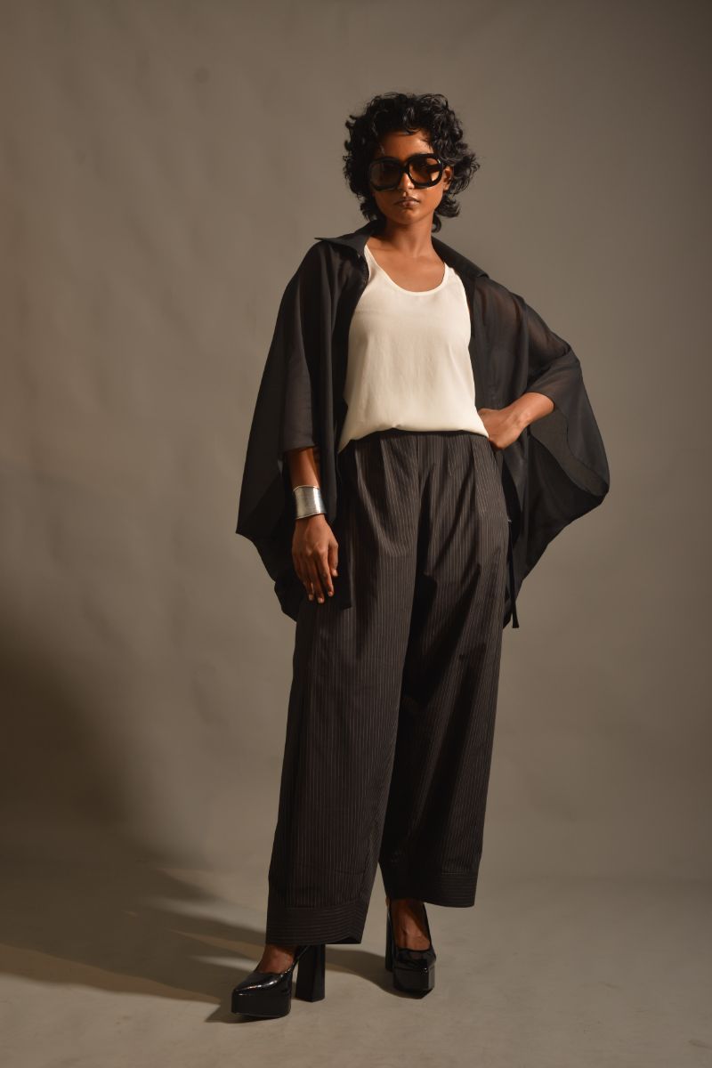 Gulabo - SABLE JACKET - PURE COTTON SWISS LAWN - BLACK - 1 Piece