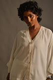 Maheen Khan - WHITE MIRAGE - WHITE - BLENDED CREPE - 2 Piece